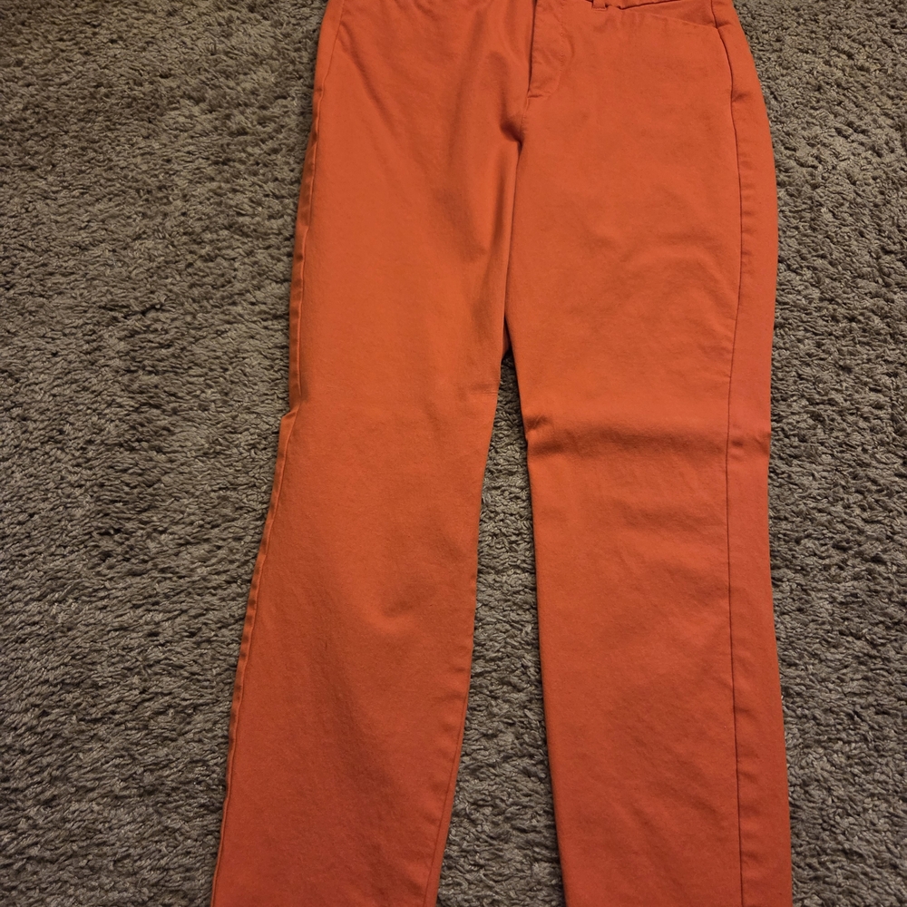 Old Navy High-Rise Pixie Skinny Pants in Bold Orange